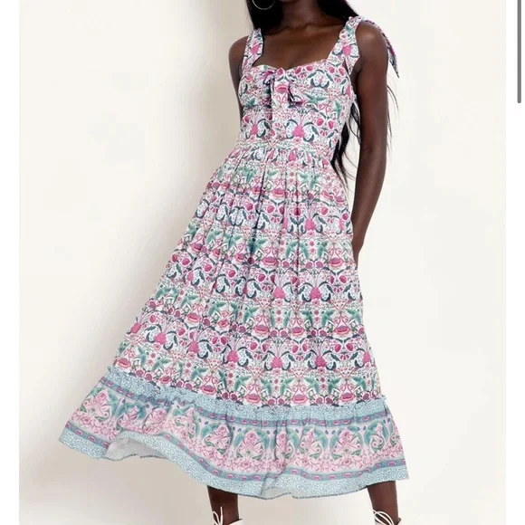 BlackMilk Kingfisher Garden Sweet Tie Dress - Picture 1 of 7